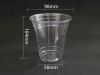 Clear Cold Drink With Lids 14oz 400ml Milk Tea Fat Plastic Pet Cup Dis