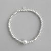 925 Sterling Silver Fine Jewellery 3mm Beads Strand Bracelet