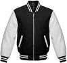 Leather wool jacket varsity style