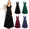 Fashion- style spring summer Women temperament lace openwork V-neck sleeveless floor-length dress long dress party elegant