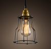 Sell Vintage RH Restoration Industiral Cage Filament Pendant Aged Stee