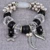 tibetan silver beaded stretchy bracelet