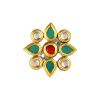 Indian Style Bollywood Antique Gold Plated Kundan Crystal Floral Adjustable Ring Finger Jewelry