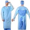 Long Sleeve Cpe Gowns 35 Gsm With Thumb Loop Plastic Waterproof Polythene Disposable Cpe Isolation Gown