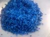 Recycled HDPE blue drum plastic scraps, blue HDPE / LDPE