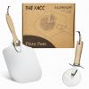 ALUMINIUM PIZZA PEEL 12"x14" & PIZZA CUTTER SET