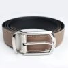 Monisa Customized Epsom Palm Grain First Layer Cowhide Stainless Steel Pin Buckle Men's Business Formal Belt