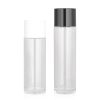 100 ml round toner bottle spot full cover transparent flat shoulder glass bottle 120ml cylindrical essence water emulsion bottle