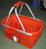 shopping basket, market tote, supermarket basket, folding basket,