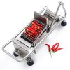 Manual pepper chili chilli slice slicing cutting cutter machine