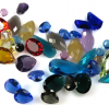 Colored Faceted Briolette Water Drops Jewelry Making Glass Beads Synthetic Glass Gemstones