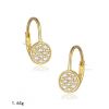 Zirconia 925 Silver Coin 18K Gold Plated Earring Earrings For Piercing Ears