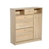 Wholesale Custom Made Durable High Gloss Modern Elegant Shoe Rack Cabinet