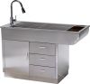 Stainless steel veterinary disposal table PLCZT-01