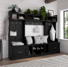 Slim Shoe Cabinet with Doors Space Saving Entryway Flat Pack RTA