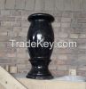 Black granite vase