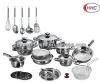 28pcs stainless steel cookware set