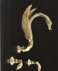 sell gold finish 3 pcs swan wall mounted shower faucet