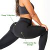 Gym Tights Yoga Pants Deep V Back Hidden Scrunch butt Fitness High Waist Leggings for women