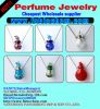 Murano Glass Perfume Bottle Pendant Necklace