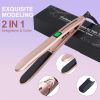 Professional Glider Ceramic Tourmaline Ionic Flat Iron Hair Straightener Straightens & Curls with Adjustable Temp