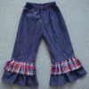 2014 new design ruffle jeans baby pants