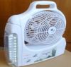 Solar Fan with LED Lamp AC/DC Rechargeable