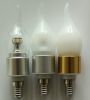 Silver /Gold E14 6W High Power Led Candle Lamp pointed flame