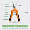 Wholesale Garden Cutting Tool Straight Stainless Steel Blades Hand Garden Pruner Scissors Trimmer Shear