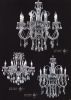 CHGC-9177/6134-Glass & Blue Crystal Elegant Capodimonte Chandelier