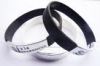 metal silicone wristband, silicone metal wristbands