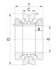 manufacture 230000 type double-row angular contact thrust ball bearing