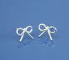 925 sterling silver bow stud earrings jewelry JK1614