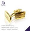fashion men's costume jewelry brass golden cufflinks cuff links