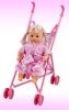 Sell soft baby doll with plastic stroller