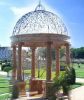 white marble gazebo sculpture