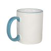 Sell 11oz Blank Coated Two-Tone MugCambridge Blue Handle