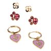 Quality Assurance Modern Simplicity Multi Flower Heart Pack Earrings Set Stud