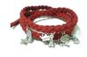 Sell 2011 new fashion leather wrap charm bracelet