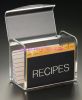 Sell Clear acrylic recipe box