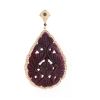 18k Gold, Diamond Pendant, Ruby studded