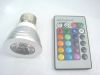 Sell 3W LED RGB spotlight E27 Flash color change Remote Control