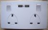 UK standard 3600mA/4800mA USB wall socket (Omy-J6-Bs-23/24)