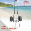 Folding kayak canoe beach cart fishing cargo trolley with two balloon wheels