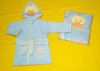 Sell 100% Cotton  Plain Dyed Jacquard Children Bathrobe