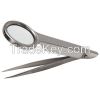 Tweezers with Magnifying Glass