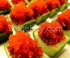 frozen tobiko, flying fish roe tobiko, seasoned fish roe tobiko