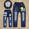 Sell Korean Style 100% Cotton Bleach Fashion Boys Jeans Cute Cool Kid Jeans