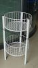 supermarket promotional 2- tier wire metal dumb bin retail display