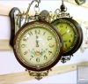 Sell solid wood wall clock double sided clock